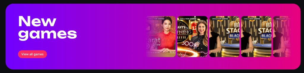 New live casino games at Sneket — Evolution Gaming tables